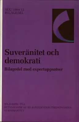 Suveränitet och demokrati : betänkande